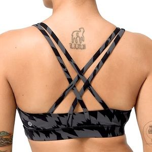 Lululemon Energy Bra in Voltage Graphite Gry/Blk